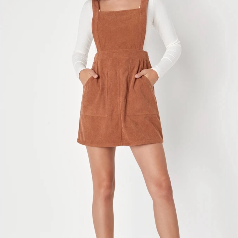 Lulu's Orange Ribbed Sleeveless Sundress